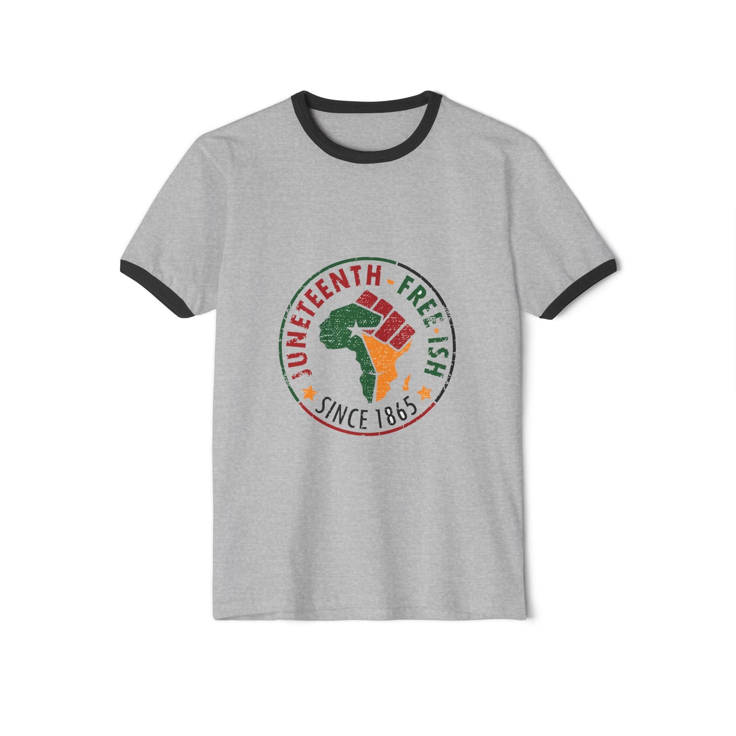 Juneteenth Cotton Ringer T-Shirt - Celebrate Freedom Since 1865