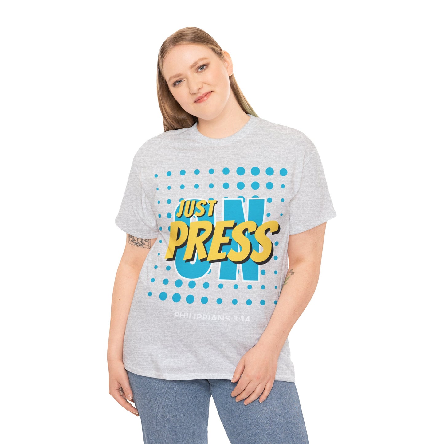 Just Press On Unisex Heavy Cotton Tee