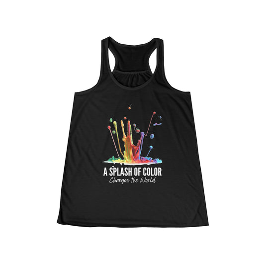 A Splash of Color Women's Flowy Racerback Tank