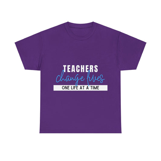 Teachers Change Lives Unisex Heavy Cotton Tee