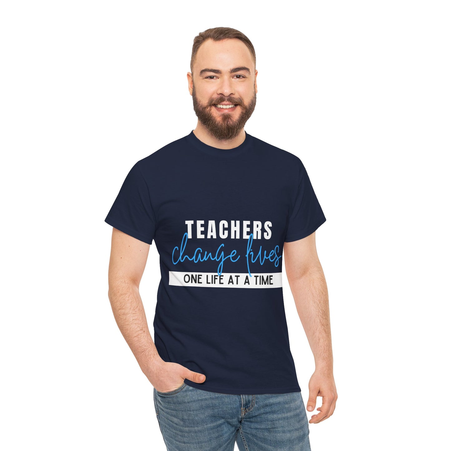 Teachers Change Lives Unisex Heavy Cotton Tee