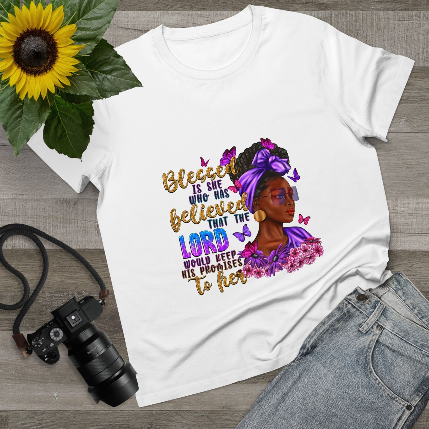 Inspirational Women’s Maple Tee - Blessed is She Design