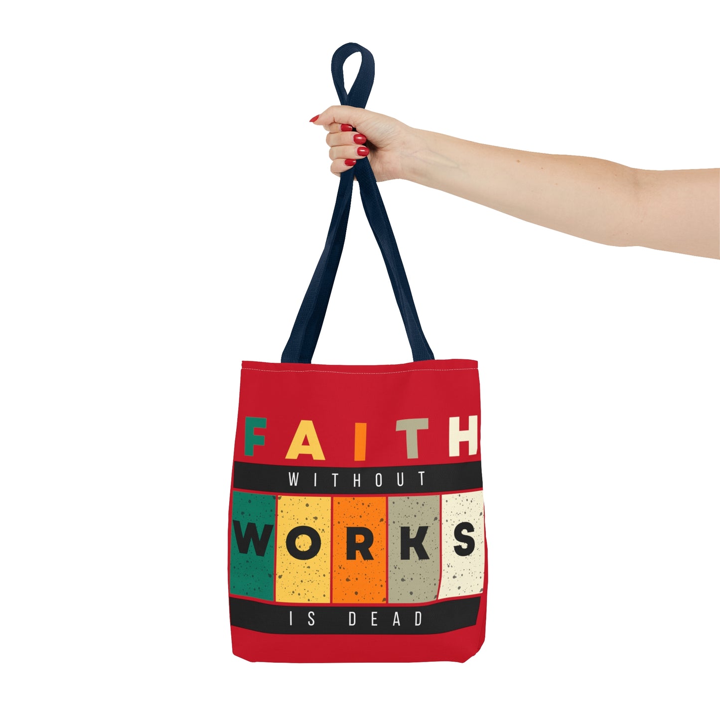 Faith Works Tote Bag (AOP)