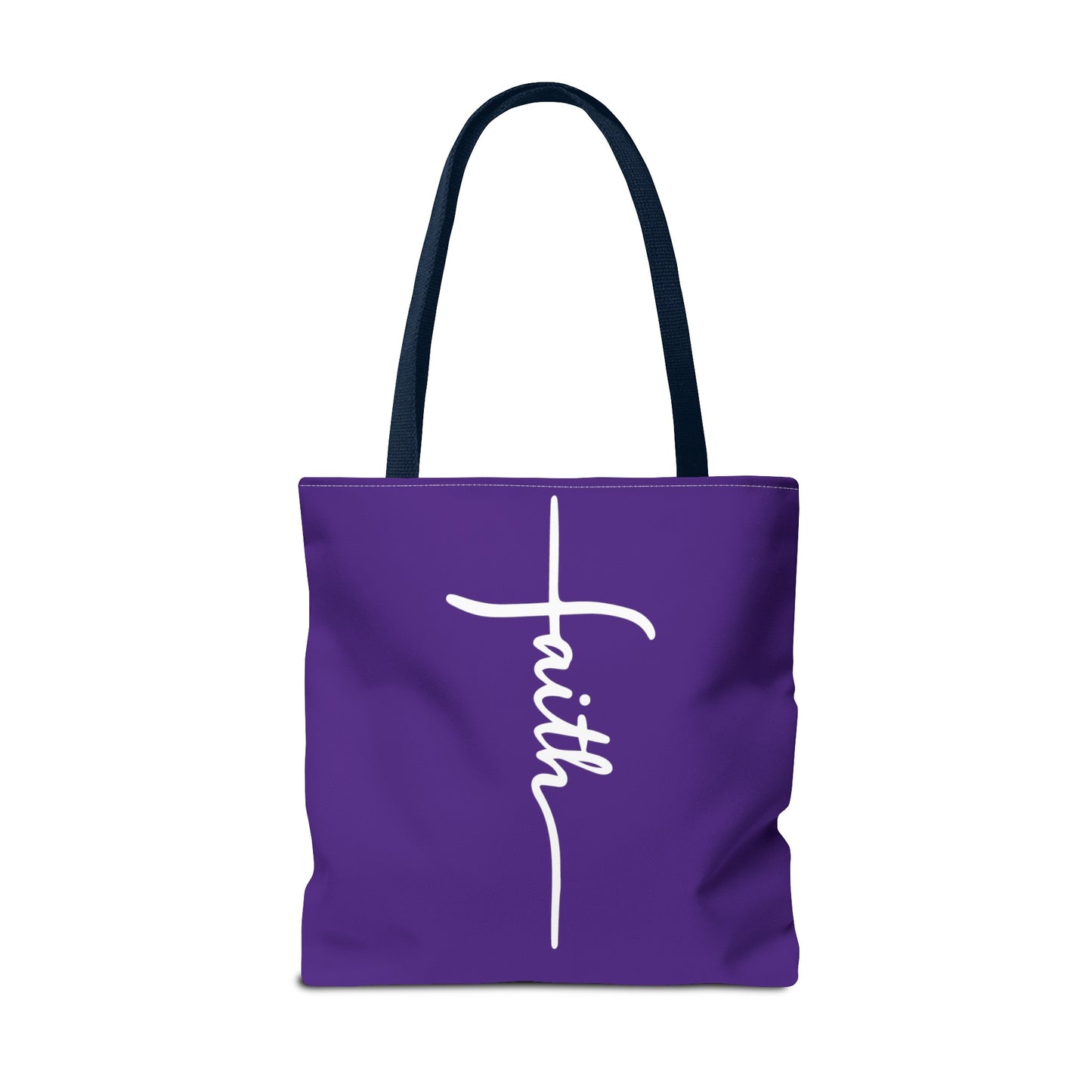 Faith Cross (Purple) Tote Bag (AOP)