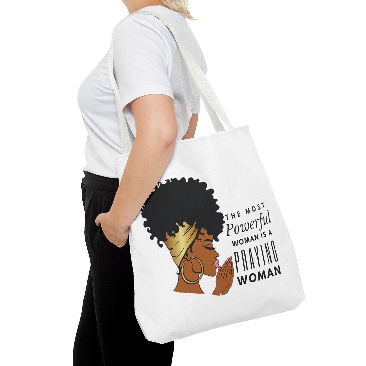 Praying Woman Tote Bag (AOP)