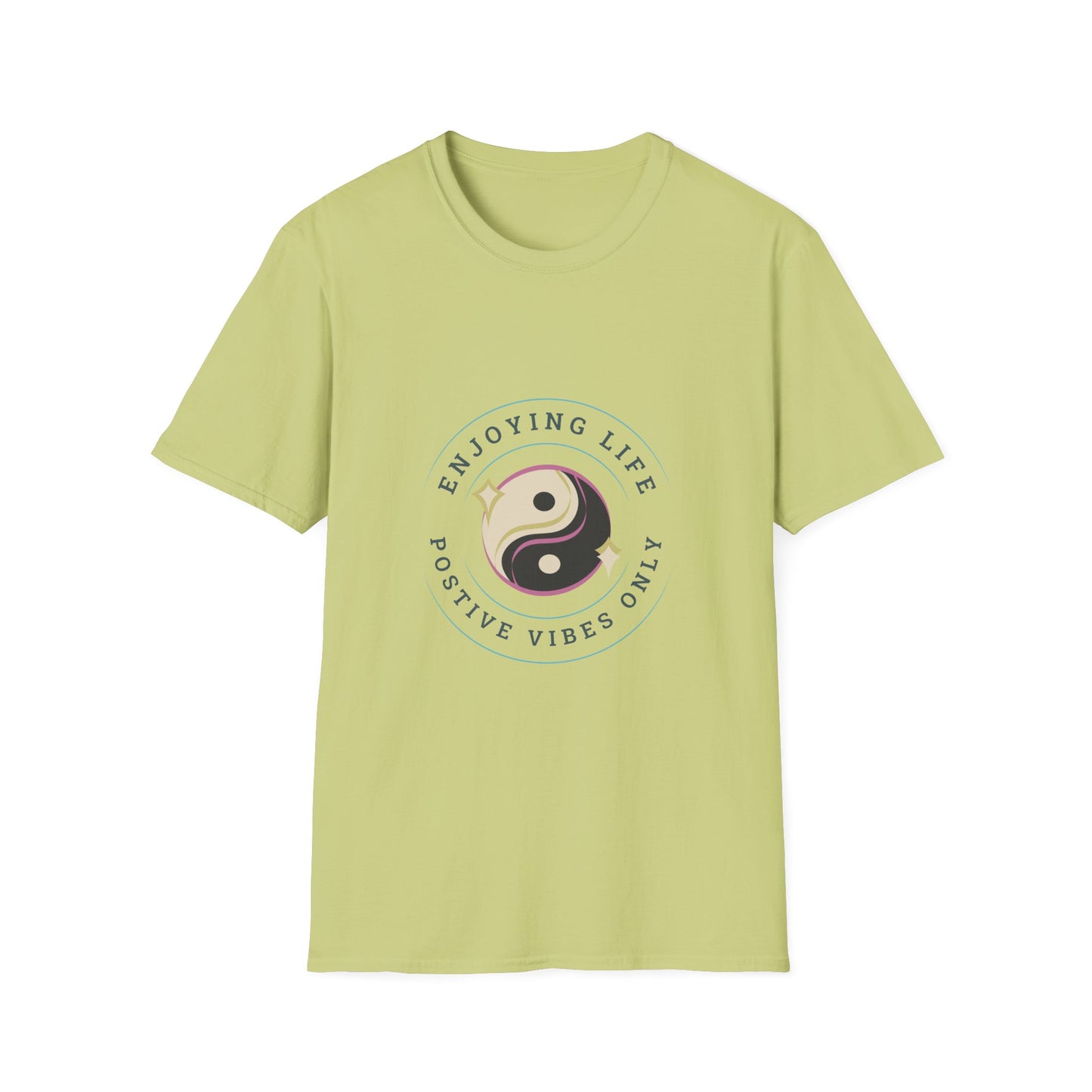 Positive Vibes Unisex Softstyle T-Shirt - Enjoying Life & Stay Positive Design