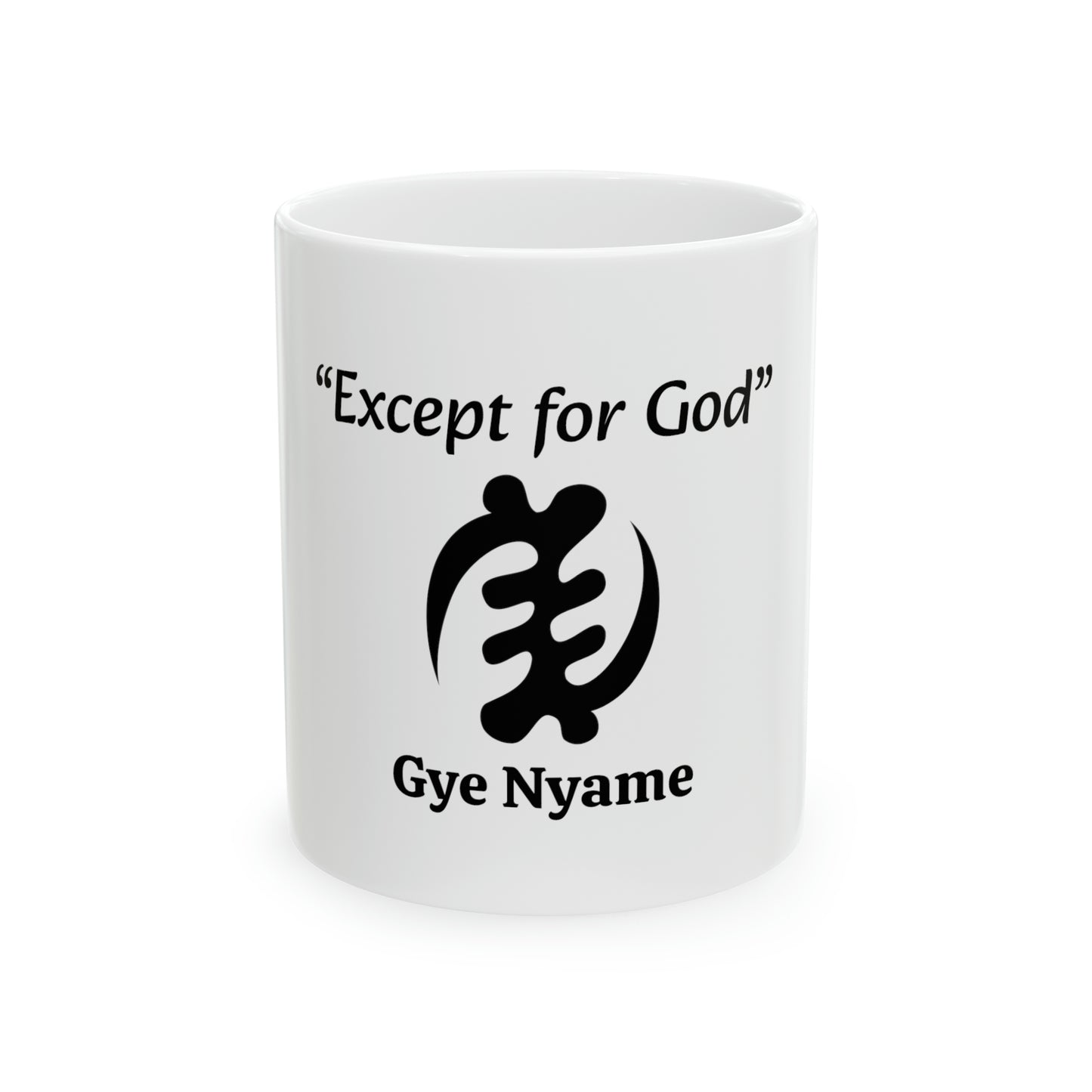 Gye Nyame Ceramic Mug, 11oz