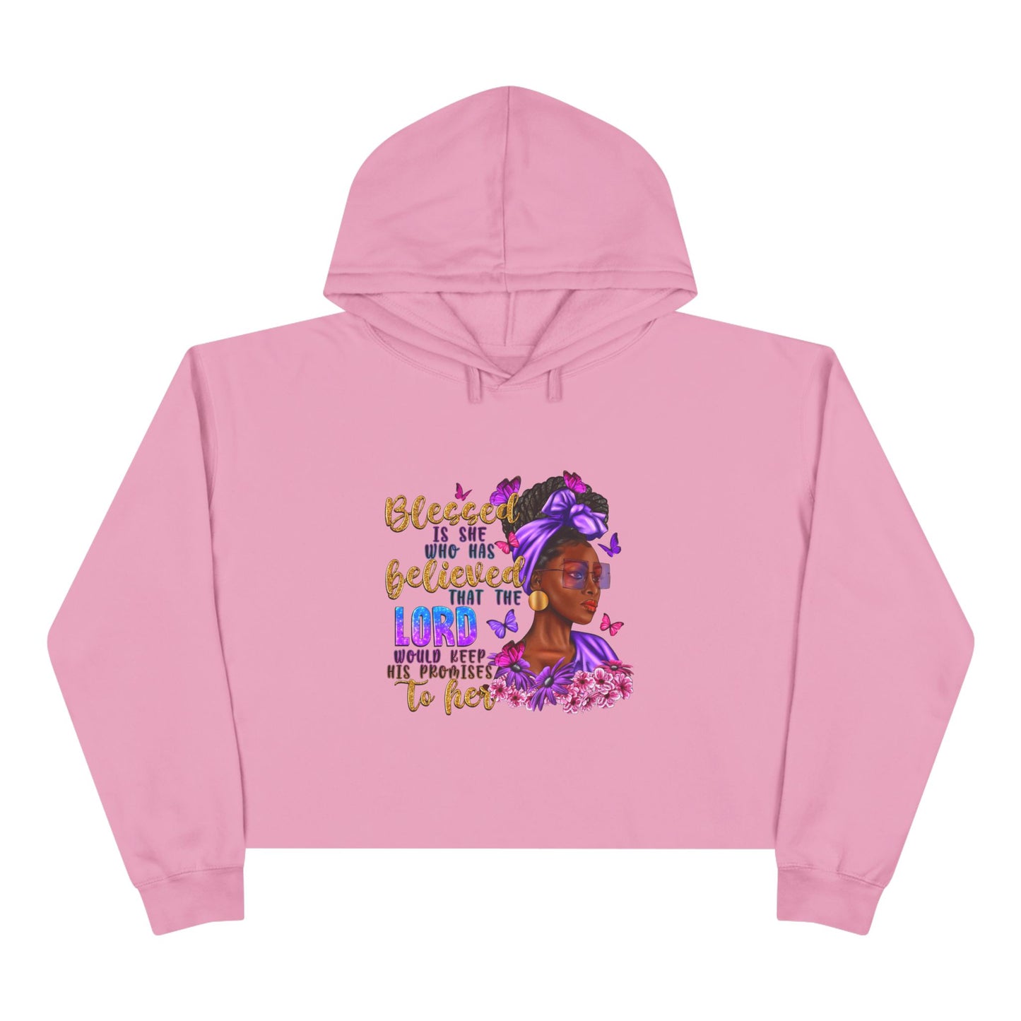 Blessed Woman Crop Hoodie