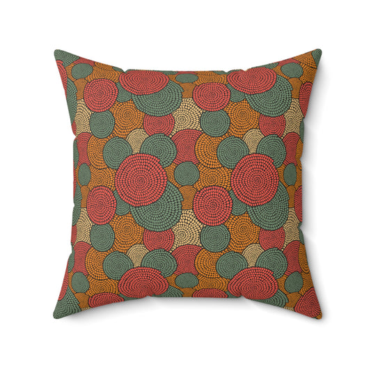 African Tribal Pattern Faux Suede Square Pillow