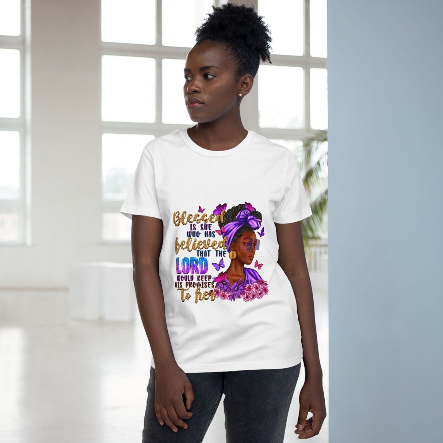 Inspirational Women’s Maple Tee - Blessed is She Design
