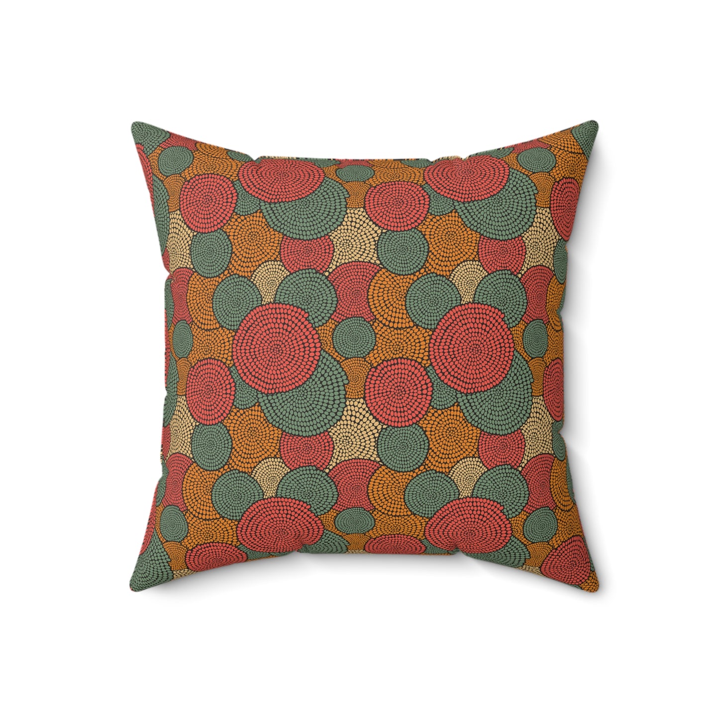 African Tribal Pattern Faux Suede Square Pillow