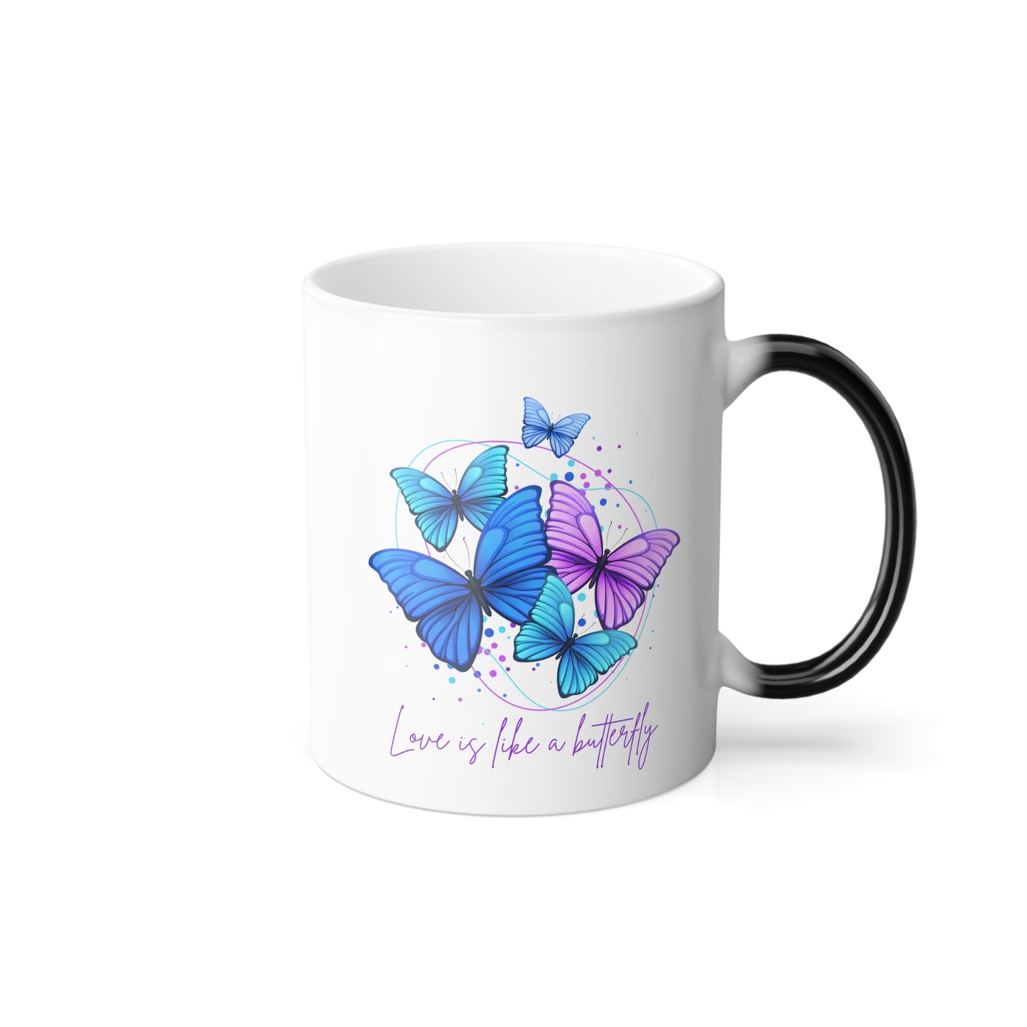 Love is Like a Butterfly Color Morphing Mug, 11oz