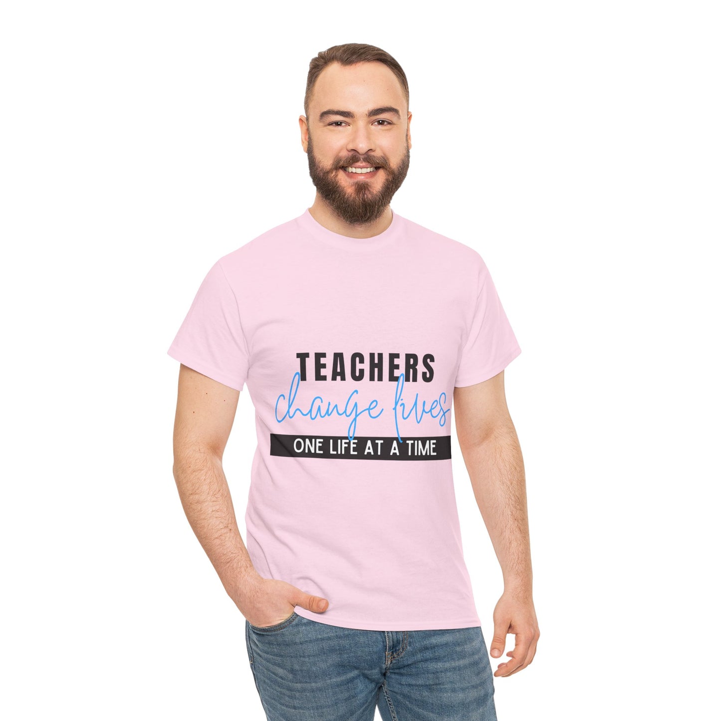 Teachers Change Lives Unisex Heavy Cotton Tee