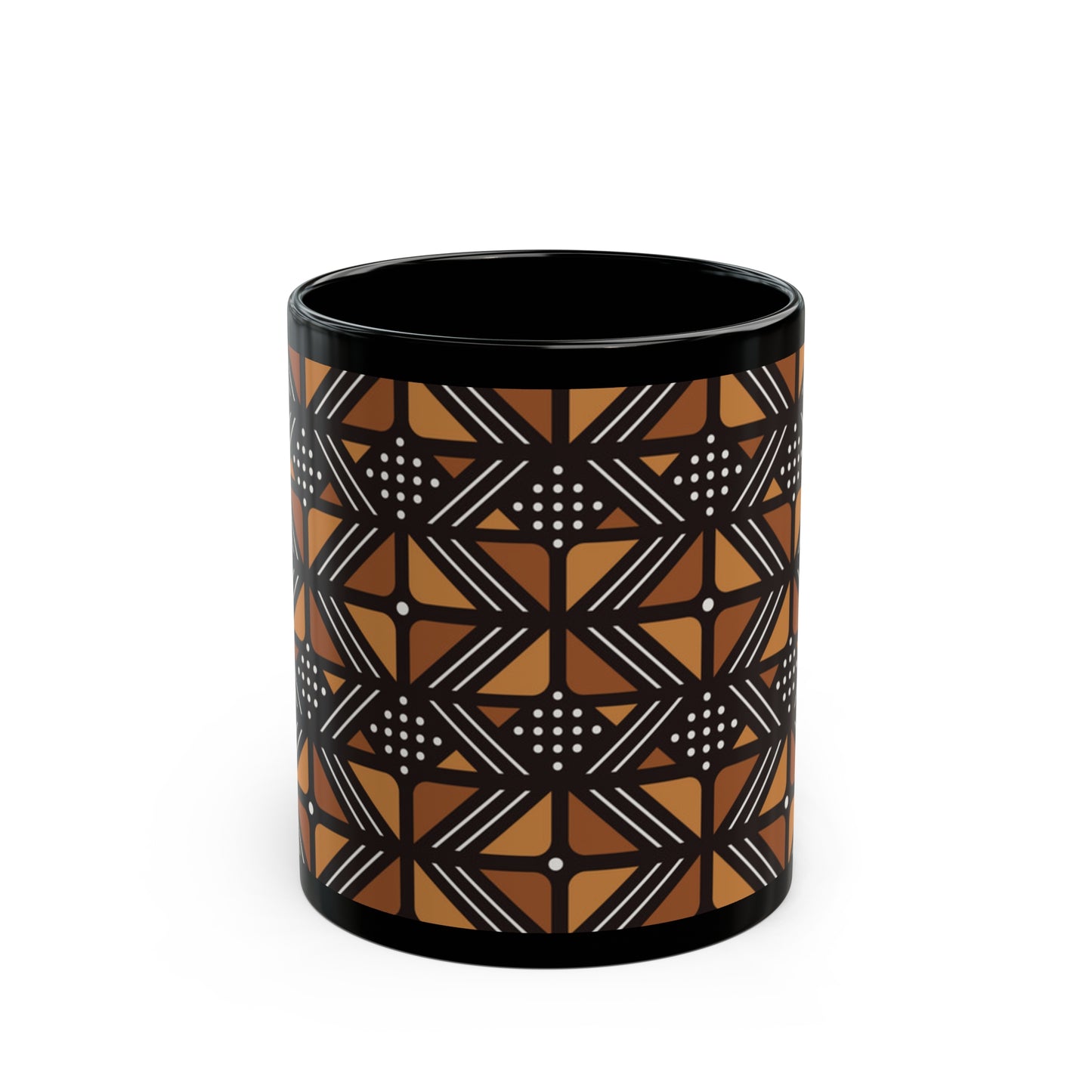 Kente Print Black Mug (11oz, 15oz)