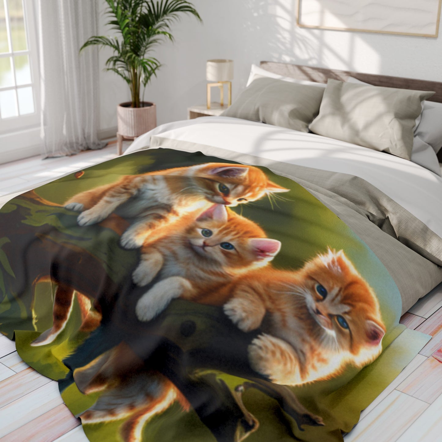 Playful Kittens Arctic Fleece Blanket