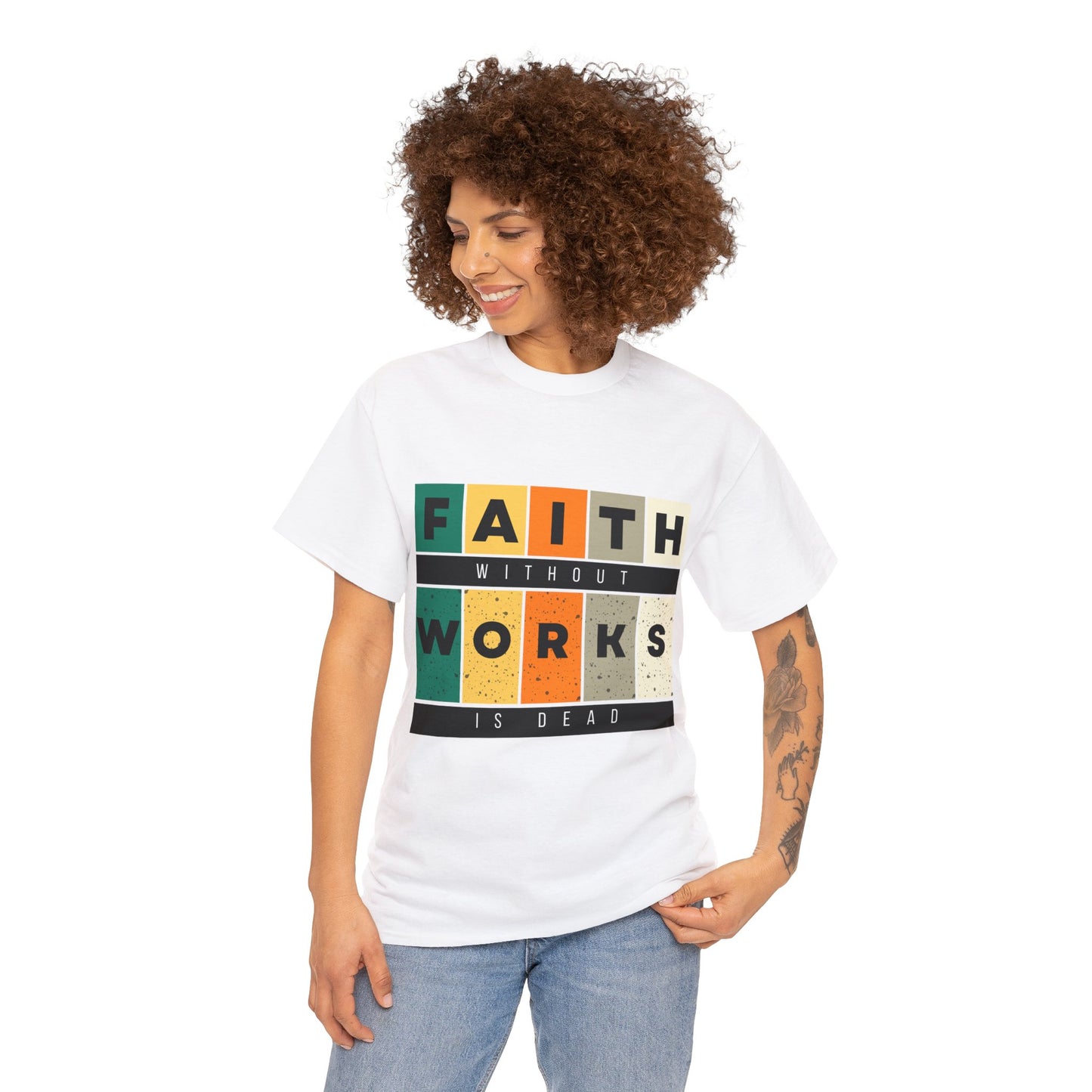 Faith Without Works Unisex Heavy Cotton Tee