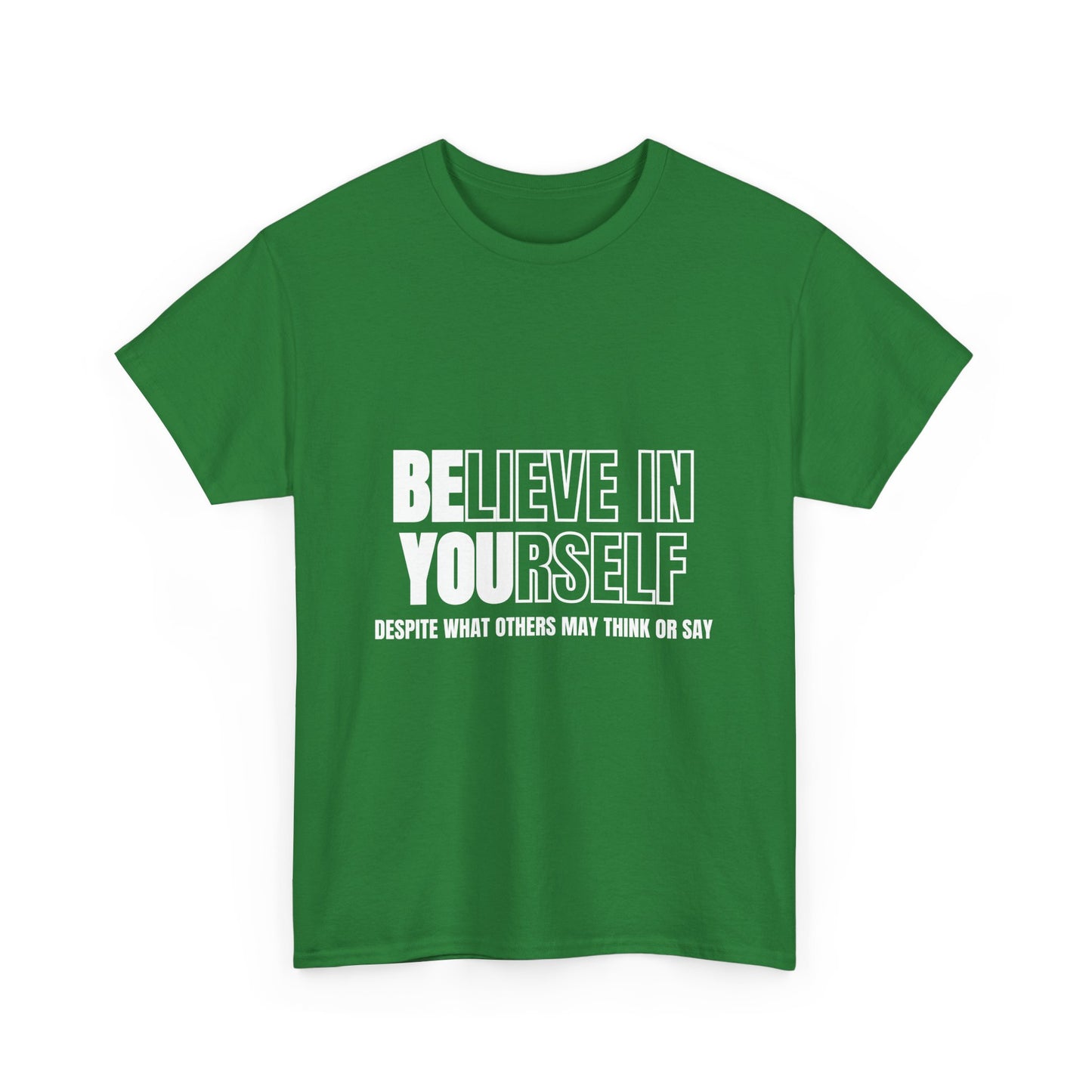 Inspirational Unisex Heavy Cotton Tee - Believe in Yourself