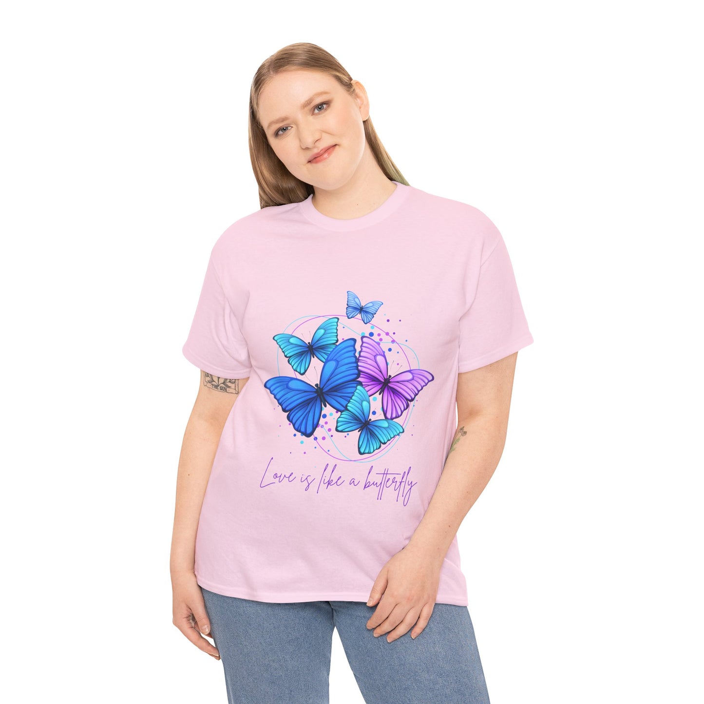 Love is Like a Butterfly Unisex Heavy Cotton Tee