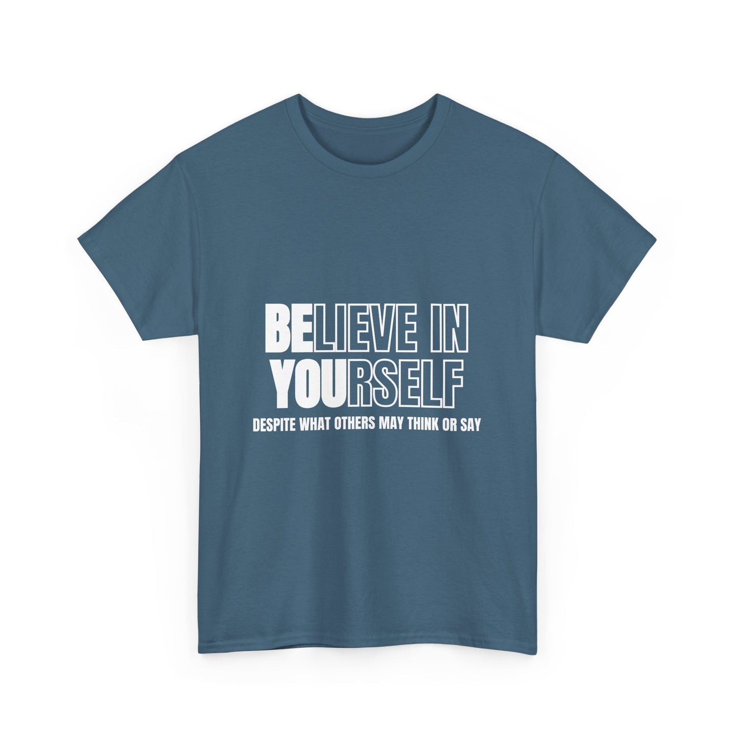 Inspirational Unisex Heavy Cotton Tee - Believe in Yourself