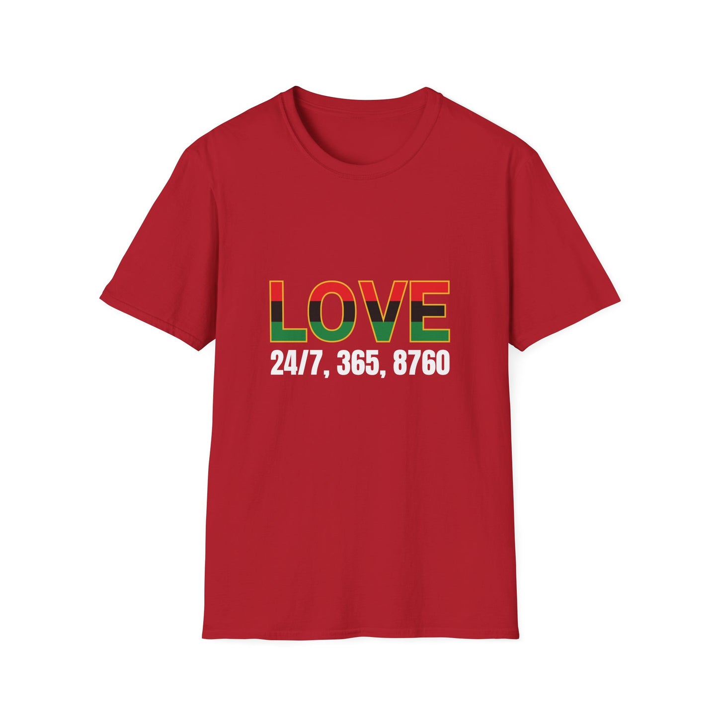 Love All Year Unisex Softstyle T-Shirt | Casual Wear, Gift for Her, Gift for Him, Love Shirt, Everyday Outfit