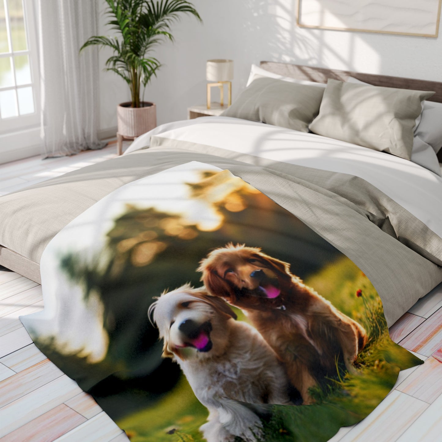 Cute Puppies Arctic Fleece Blanket