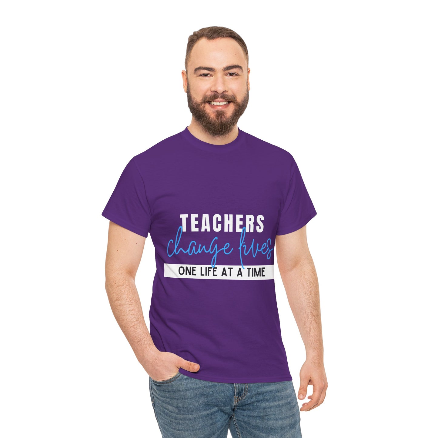 Teachers Change Lives Unisex Heavy Cotton Tee