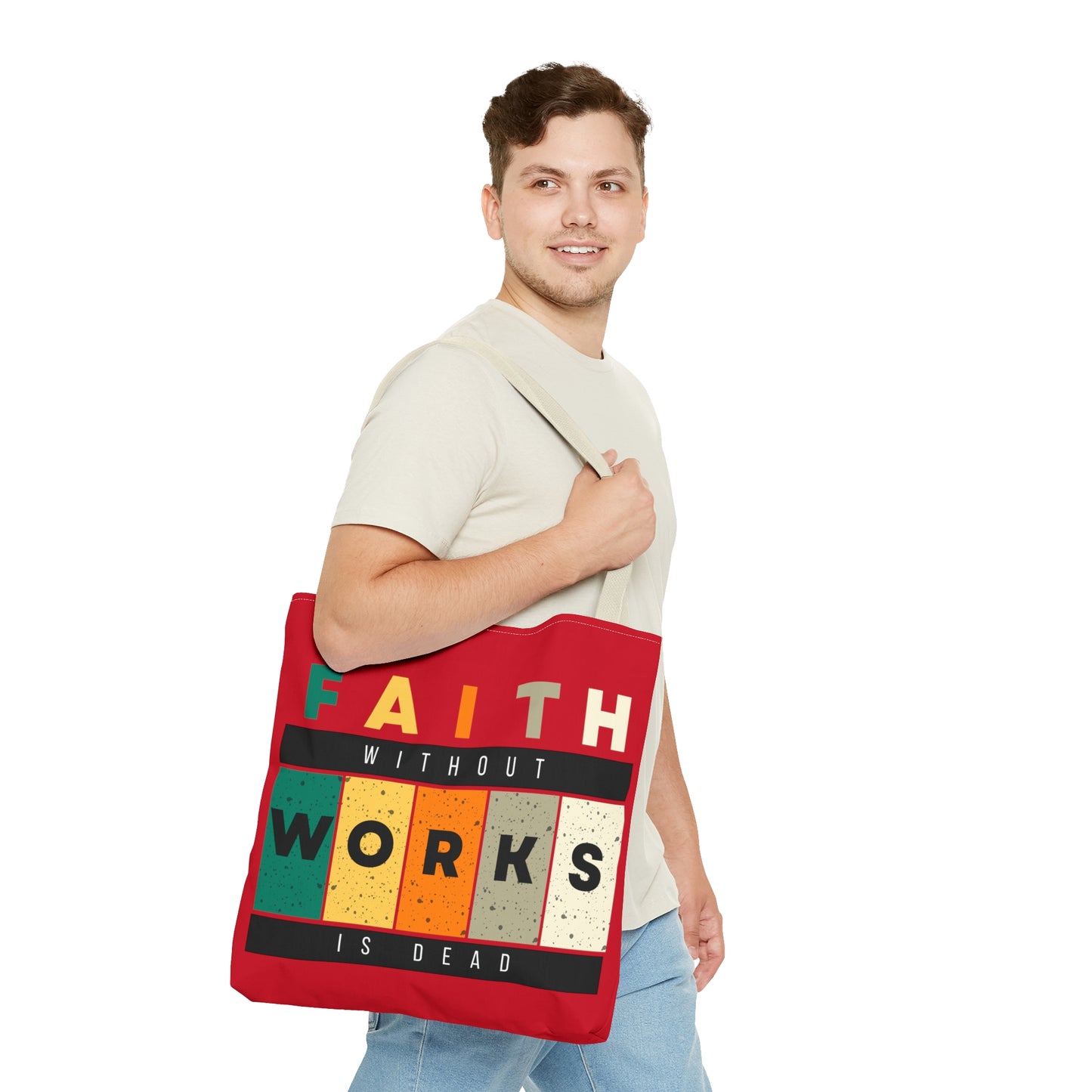 Faith Works Tote Bag (AOP)