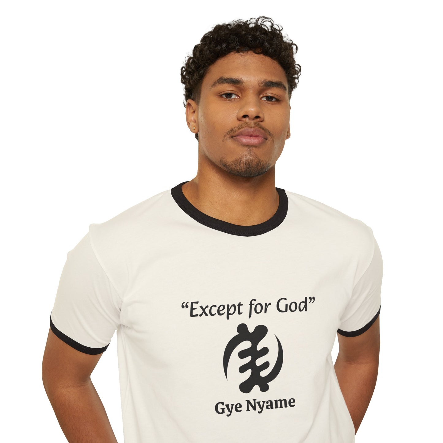 Gye Nyame Unisex Cotton Ringer T-Shirt