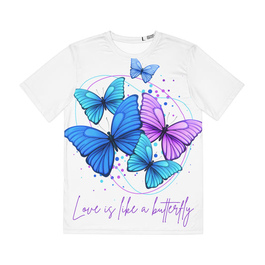 Love is Like a Butterfly Polyester Tee (AOP)