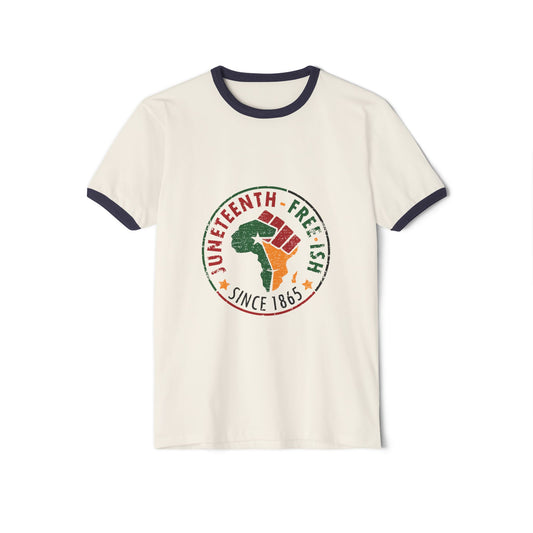 Juneteenth Cotton Ringer T-Shirt - Celebrate Freedom Since 1865