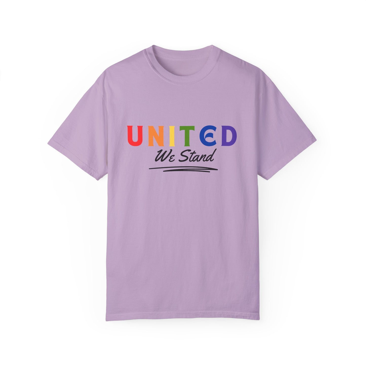 Pride United We Stand T-Shirt - Unisex Garment-Dyed Tee