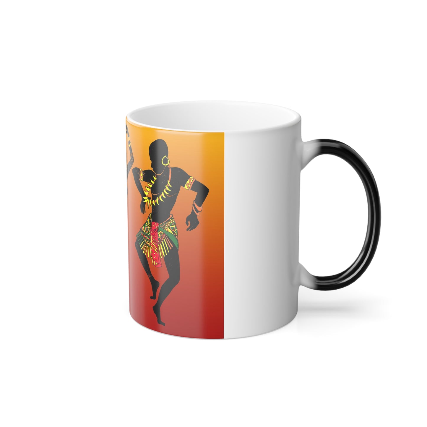 African Dancers Color Morphing Mug, 11oz