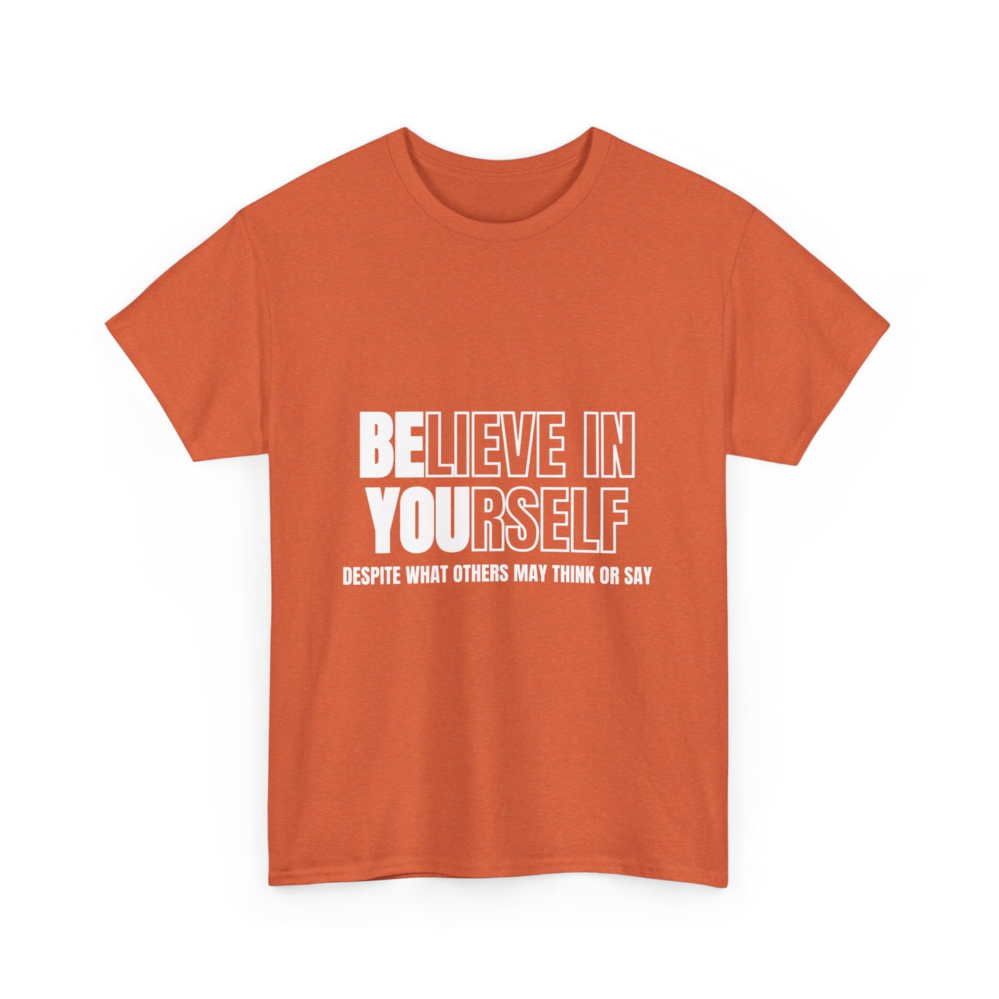 Inspirational Unisex Heavy Cotton Tee - Believe in Yourself