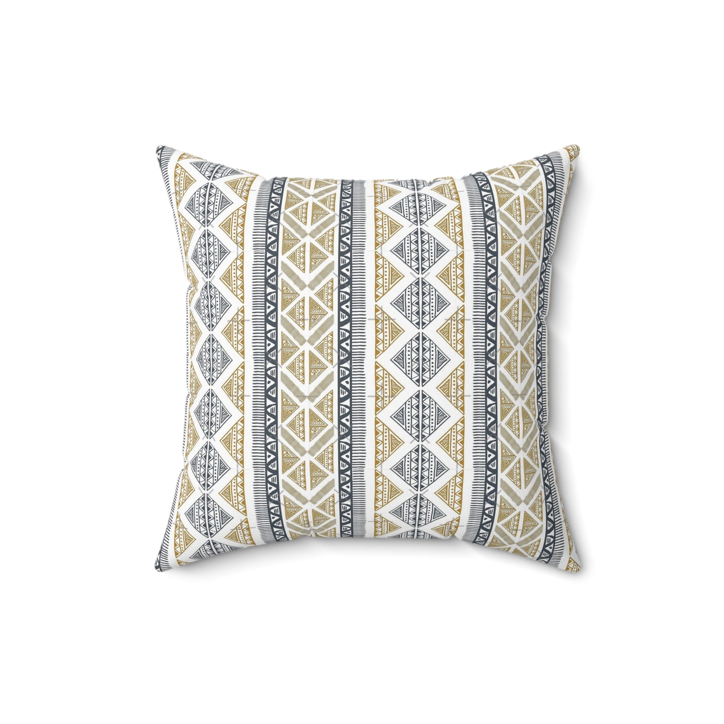 African Tribal Print Faux Suede Square Pillow