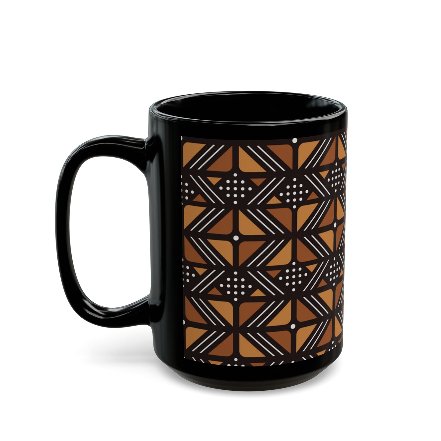 Kente Print Black Mug (11oz, 15oz)