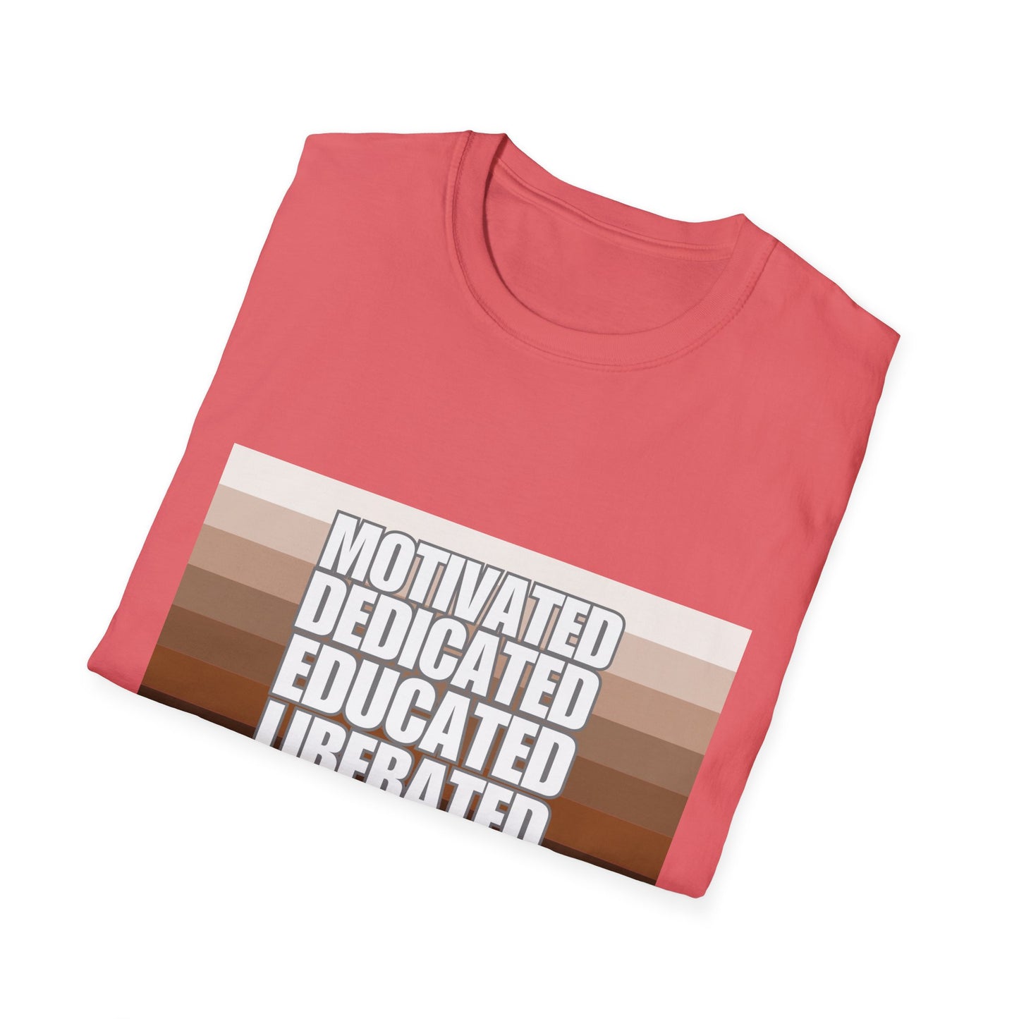 Motivated & Educated Unisex Softstyle T-Shirt - Celebrate Liberation and Melanation