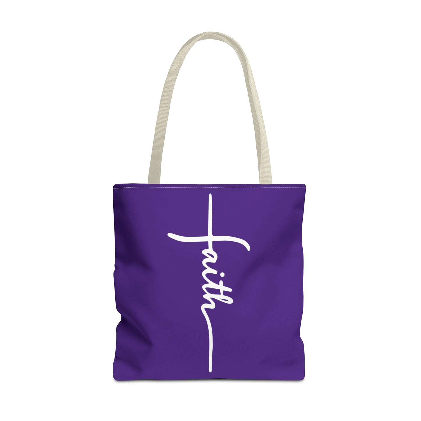 Faith Cross (Purple) Tote Bag (AOP)