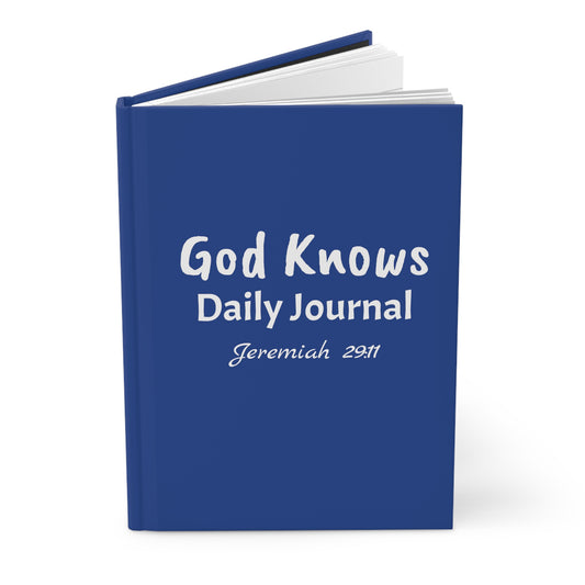 Daily Journal (Blue & White) Hardcover Journal Matte