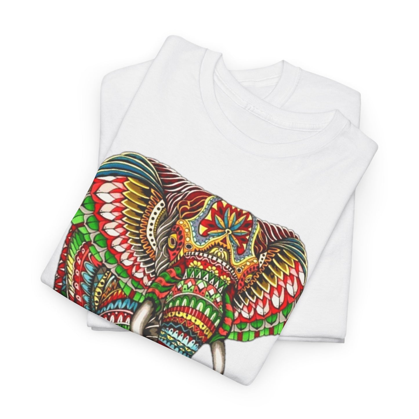 Colored Elephant Unisex Heavy Cotton Tee