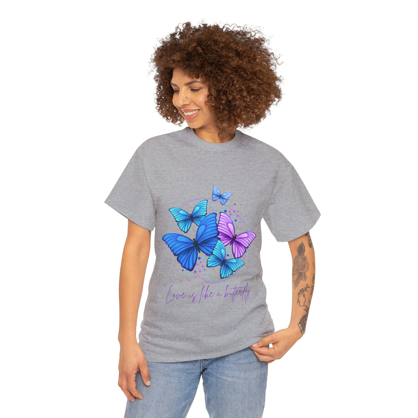 Love is Like a Butterfly Unisex Heavy Cotton Tee