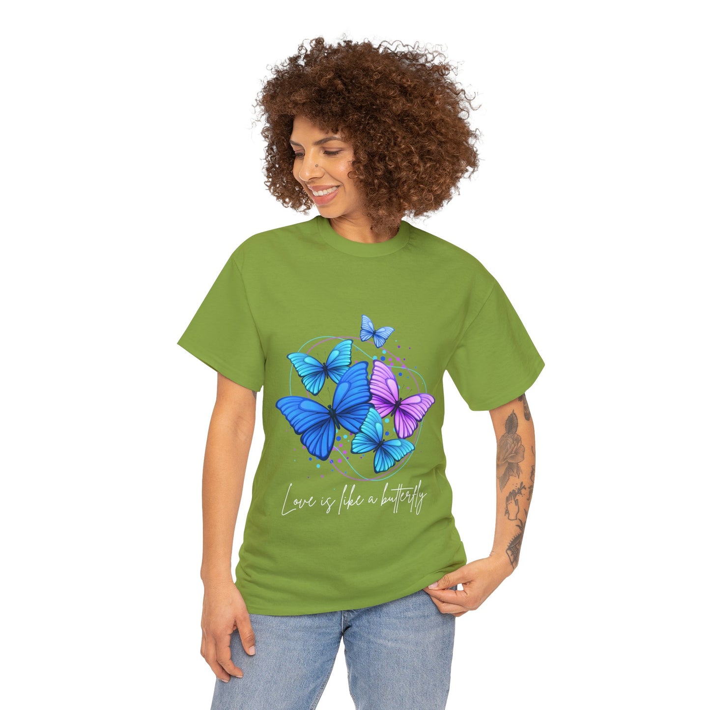 Love is Like a Butterfly Unisex Heavy Cotton Tee