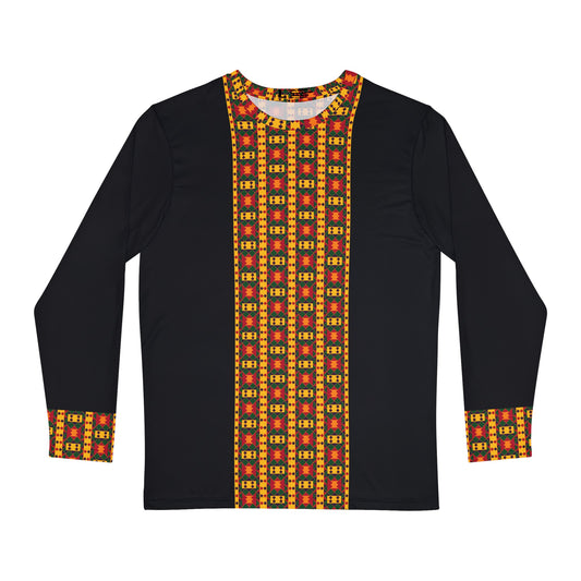 Kente Print Long Sleeve Shirt (AOP)