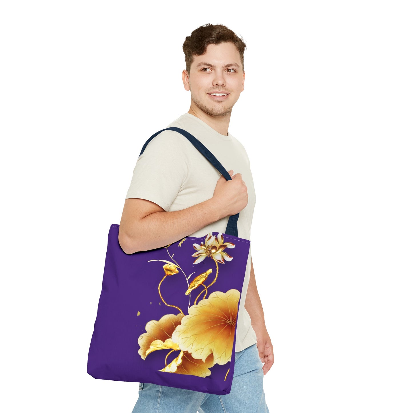 Golden Flower Tote Bag (AOP)