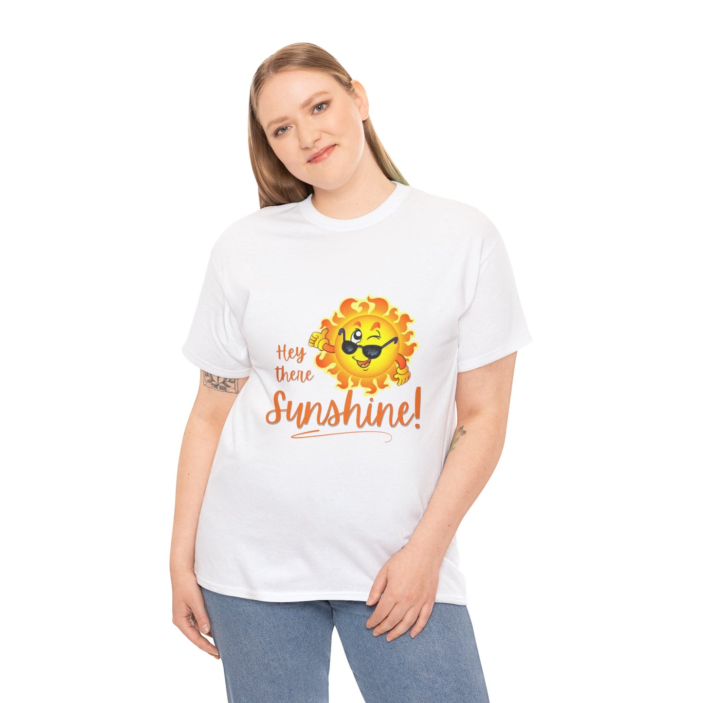 Hey Sunshine Unisex Heavy Cotton Tee