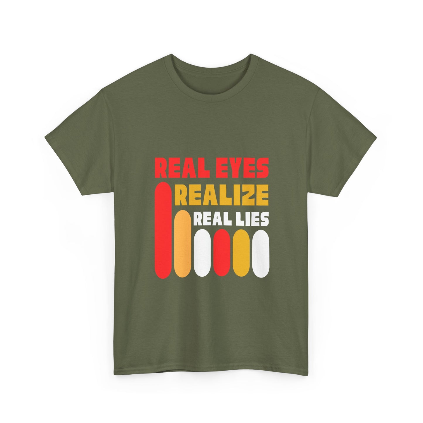 Real Eyes Realize Unisex Heavy Cotton Tee - Bold Statement Shirt
