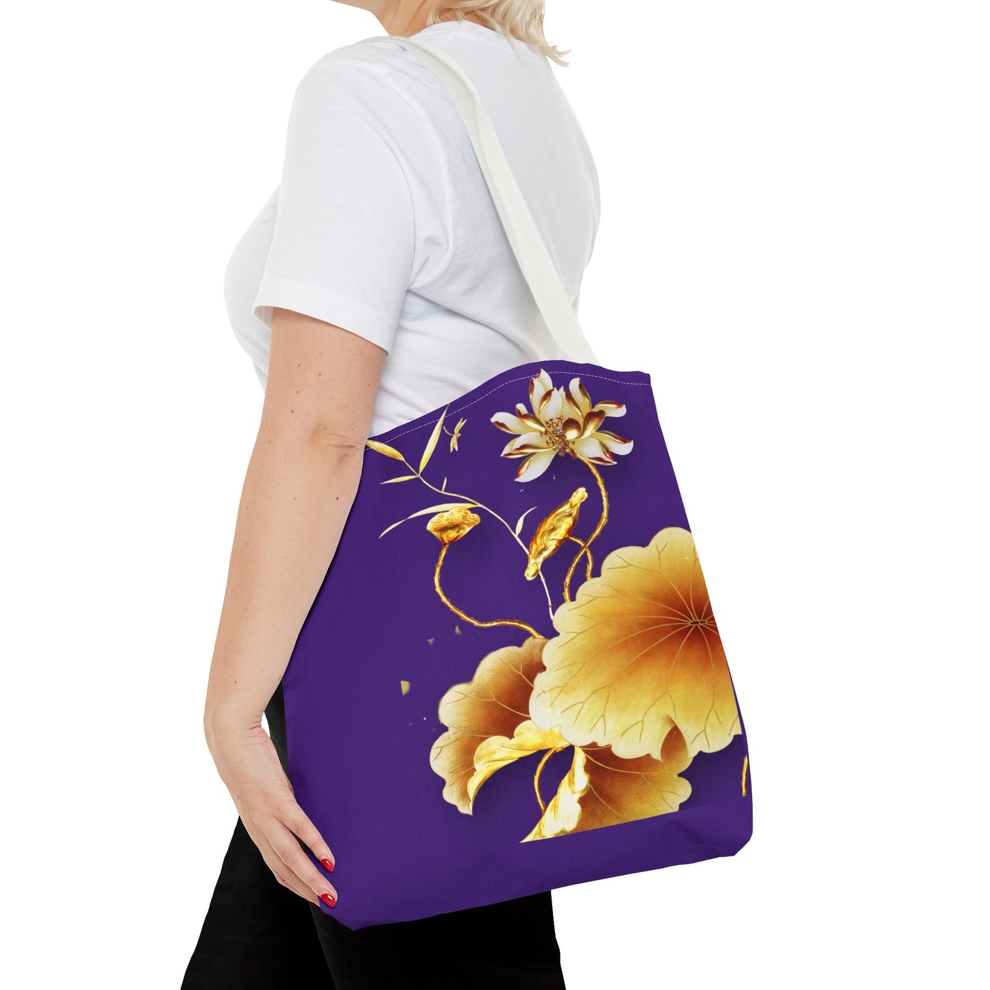 Golden Flower Tote Bag (AOP)