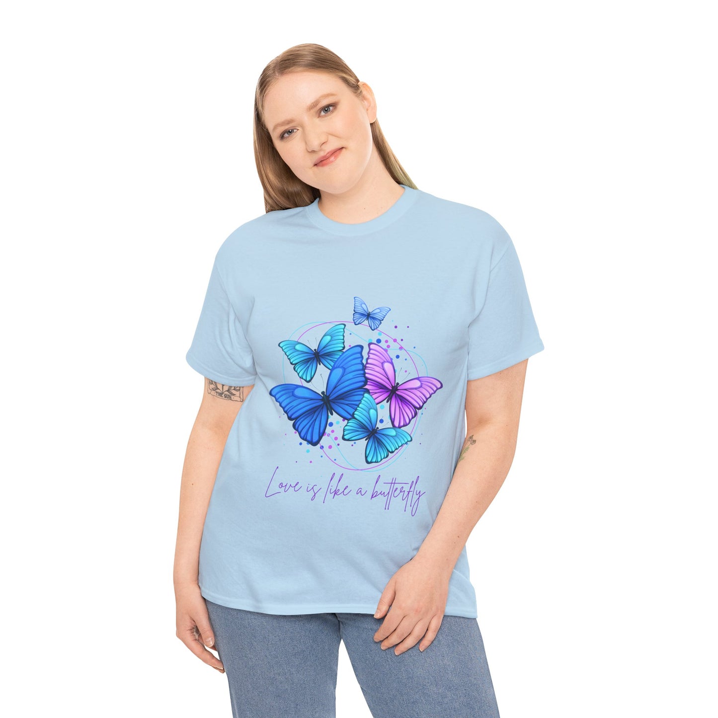 Love is Like a Butterfly Unisex Heavy Cotton Tee
