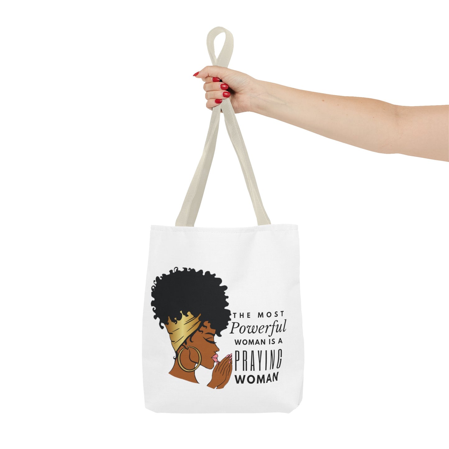 Praying Woman Tote Bag (AOP)