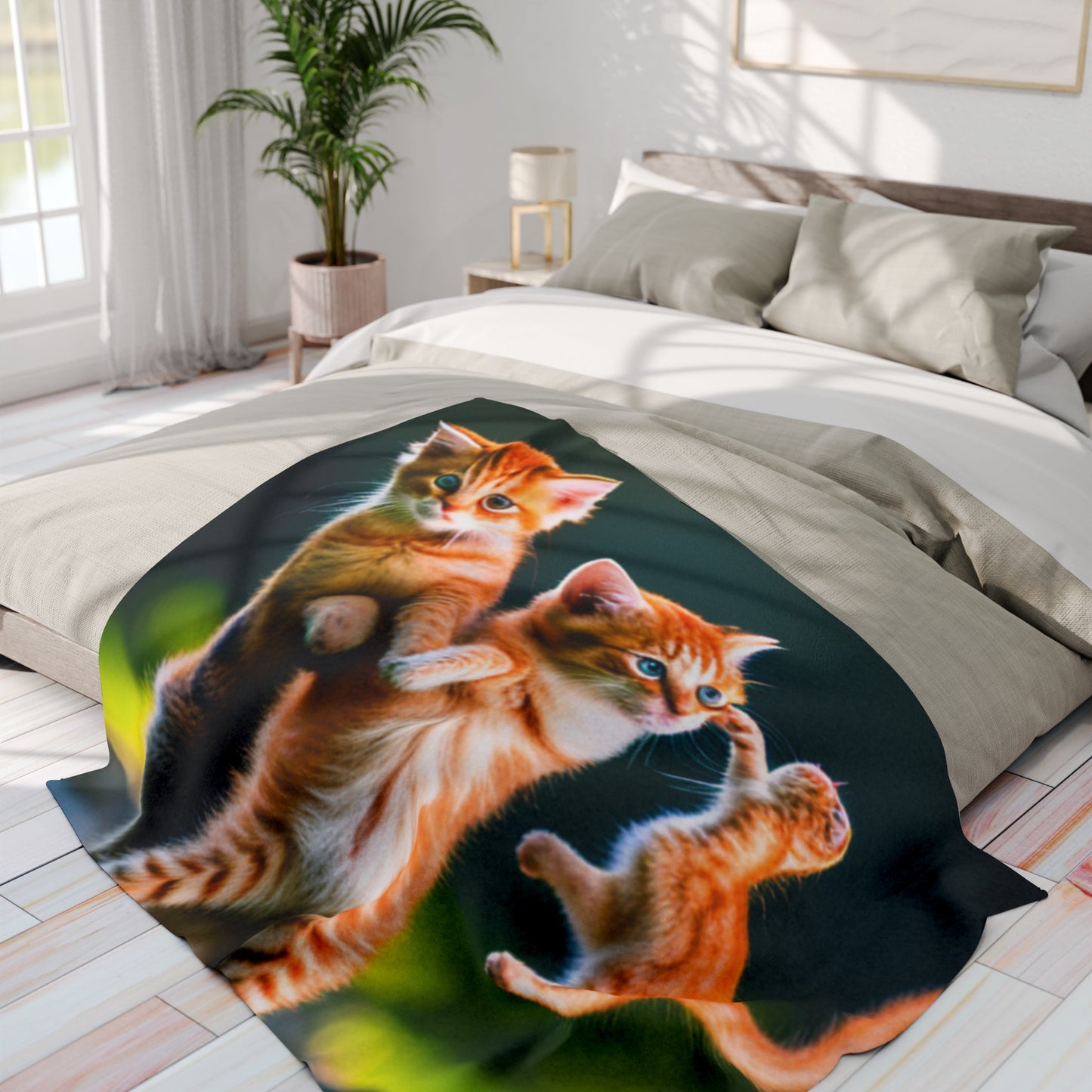 Playful Kittens Arctic Fleece Blanket