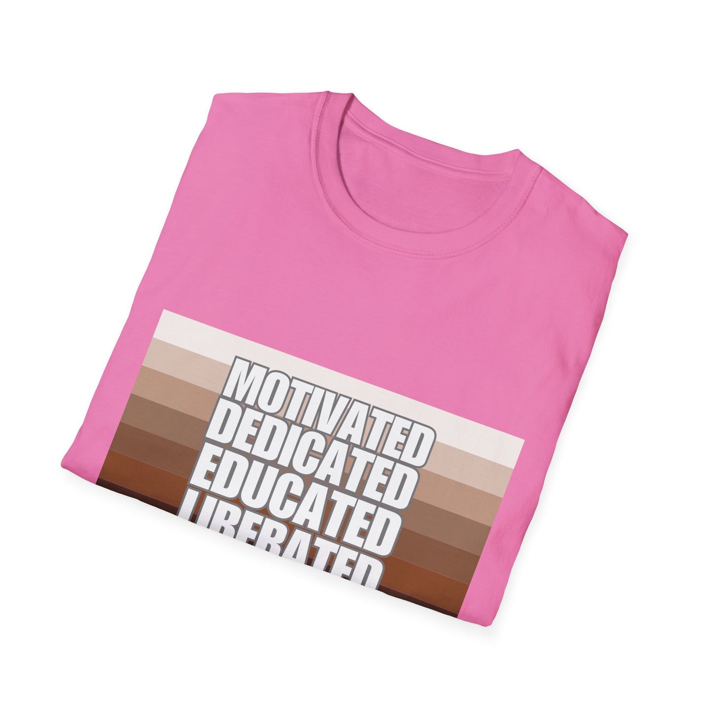 Motivated & Educated Unisex Softstyle T-Shirt - Celebrate Liberation and Melanation